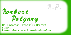 norbert polgary business card